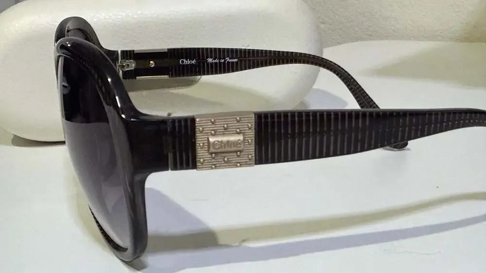 Chloe CL2234 Oversized Pinstripe Sunglasses